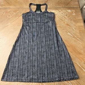 Columbia Black and Gray Leaf Pattern Dress